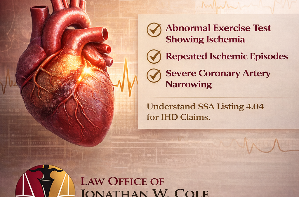 When Ischemic Heart Disease Qualifies for Social Security Disability Benefits