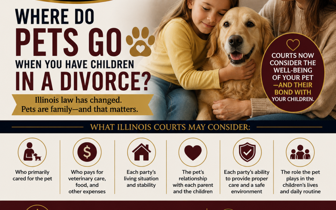 Where Do Pets Go When You Have Children in an Illinois Divorce?